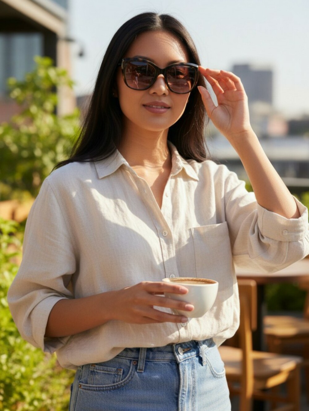 Nanette Lepore CRNN0624 Full Cat-Eye Tortoise Sunglasses #5S